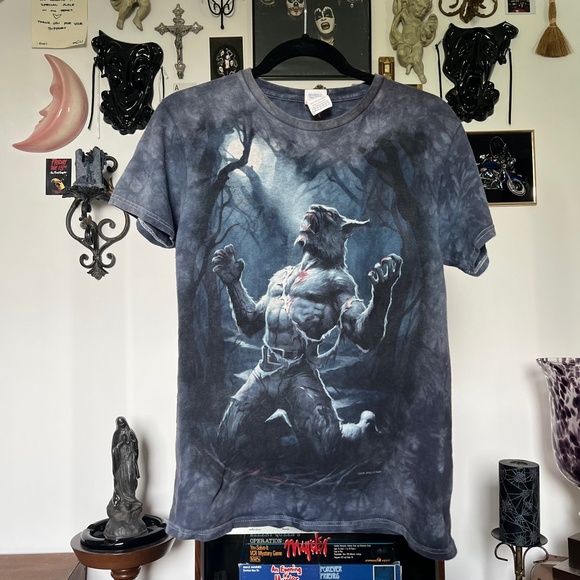 Werewolf Full Moon Scary Graphic Horror Tee - Picture 6 of 7